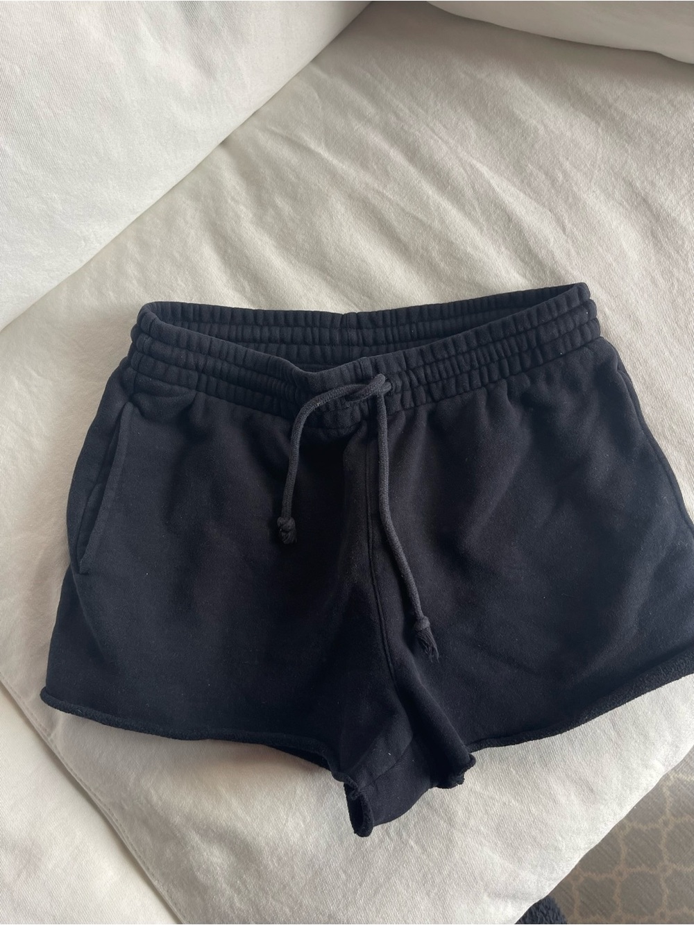 TNA Black Athletic Drawstring Lounge Shorts